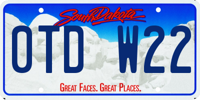 SD license plate 0TDW22