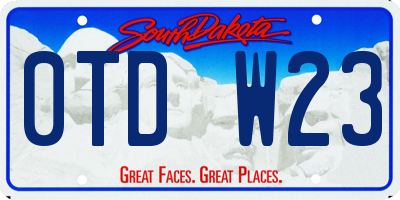 SD license plate 0TDW23