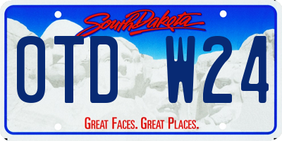 SD license plate 0TDW24