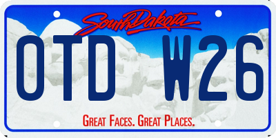 SD license plate 0TDW26