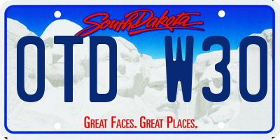 SD license plate 0TDW30