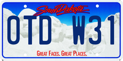 SD license plate 0TDW31