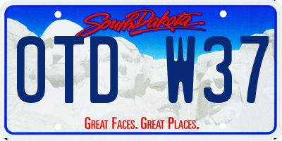 SD license plate 0TDW37