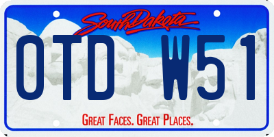 SD license plate 0TDW51