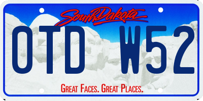SD license plate 0TDW52