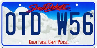 SD license plate 0TDW56