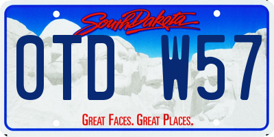 SD license plate 0TDW57