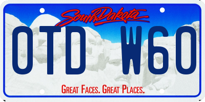 SD license plate 0TDW60