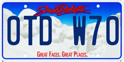 SD license plate 0TDW70