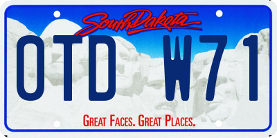 SD license plate 0TDW71