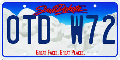 SD license plate 0TDW72