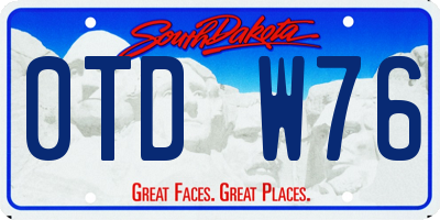 SD license plate 0TDW76
