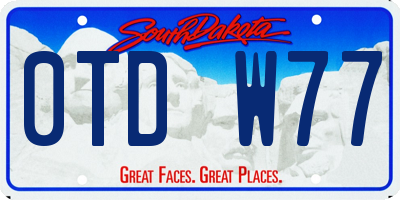 SD license plate 0TDW77