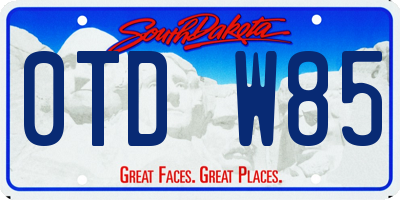 SD license plate 0TDW85