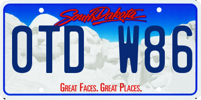 SD license plate 0TDW86