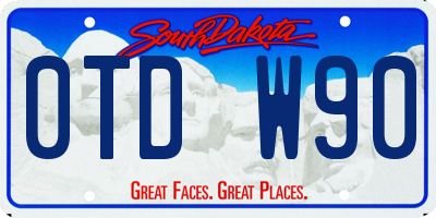 SD license plate 0TDW90