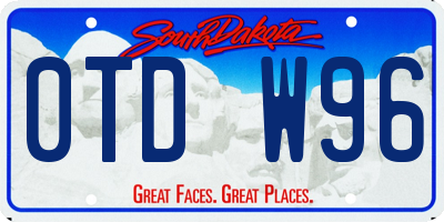 SD license plate 0TDW96