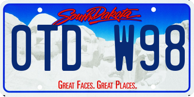 SD license plate 0TDW98