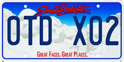 SD license plate 0TDX02