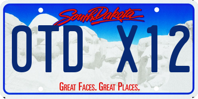 SD license plate 0TDX12