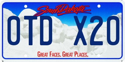 SD license plate 0TDX20