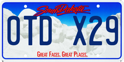 SD license plate 0TDX29
