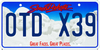 SD license plate 0TDX39