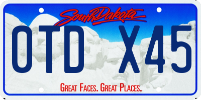 SD license plate 0TDX45