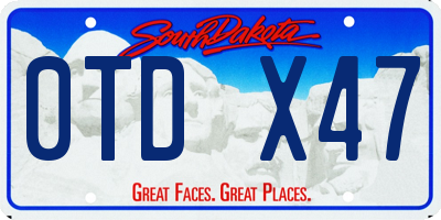 SD license plate 0TDX47