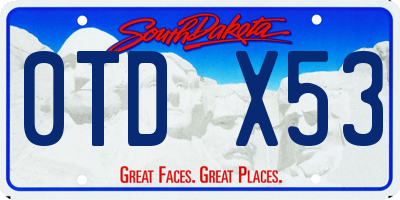 SD license plate 0TDX53