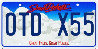 SD license plate 0TDX55