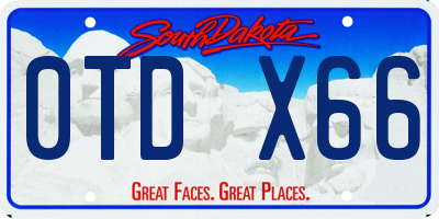 SD license plate 0TDX66