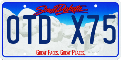 SD license plate 0TDX75