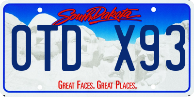 SD license plate 0TDX93