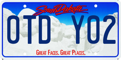 SD license plate 0TDY02