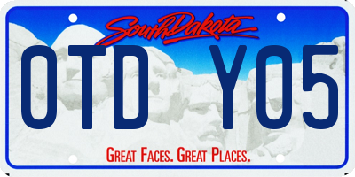SD license plate 0TDY05