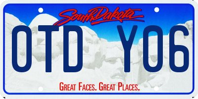 SD license plate 0TDY06