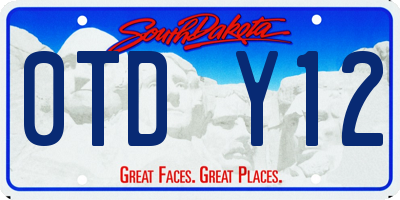 SD license plate 0TDY12