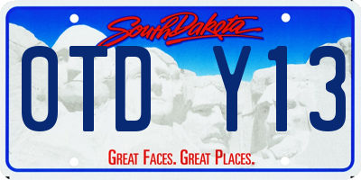 SD license plate 0TDY13