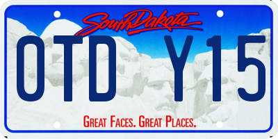 SD license plate 0TDY15