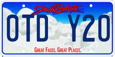 SD license plate 0TDY20