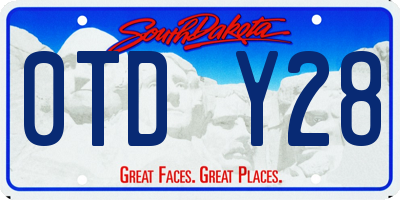 SD license plate 0TDY28