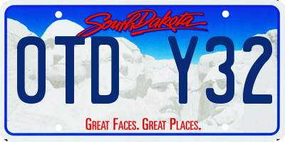 SD license plate 0TDY32