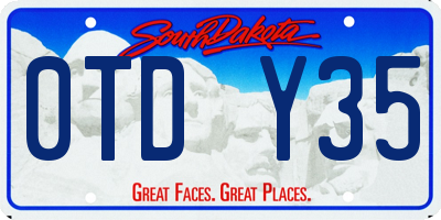 SD license plate 0TDY35
