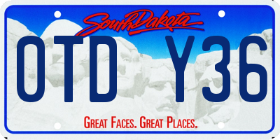 SD license plate 0TDY36