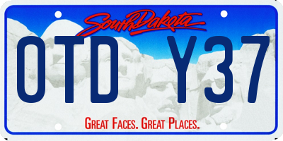 SD license plate 0TDY37