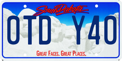 SD license plate 0TDY40
