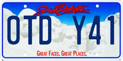 SD license plate 0TDY41