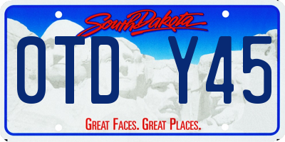 SD license plate 0TDY45