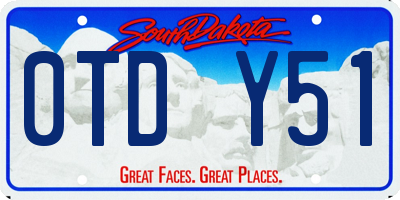 SD license plate 0TDY51